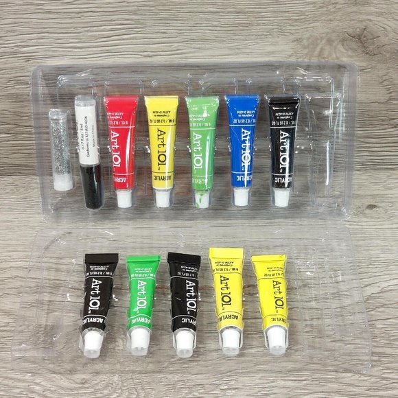 Art 101 Acrylic Paint Tubes Glitter Glue Set DIY Art Craft Artist Supply Kit - Picture 5 of 5